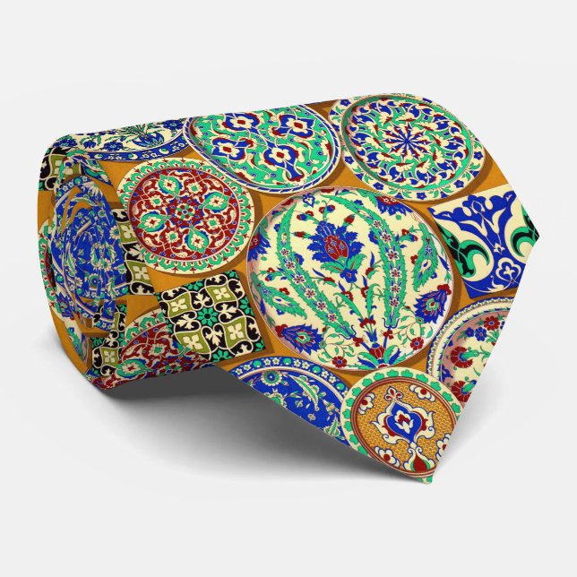 circa 1890 Persian motifs print Neck Tie (Rolled)