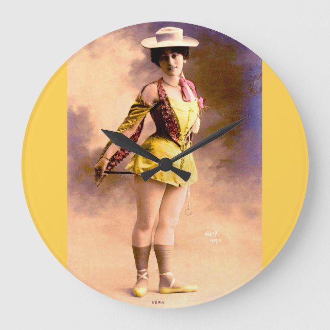 circa 1890 Vera nightclub artiste Large Clock (Front)