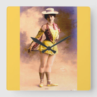 circa 1890 Vera nightclub artiste Square Wall Clock