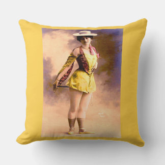 circa 1890 Vera nightclub artiste Throw Pillow