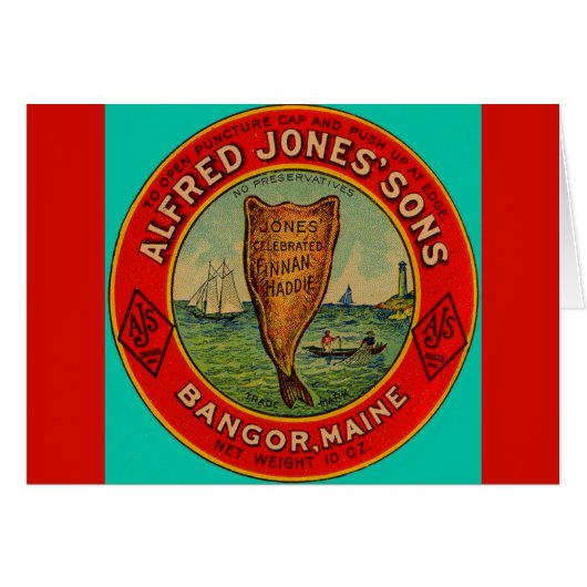 circa 1900 Alfred Jones Sons Finnan Haddie label (Front Horizontal)
