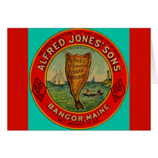 circa 1900 Alfred Jones Sons Finnan Haddie label Cards