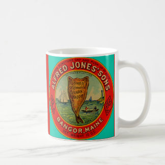 circa 1900 Alfred Jones Sons Finnan Haddie label Coffee Mug