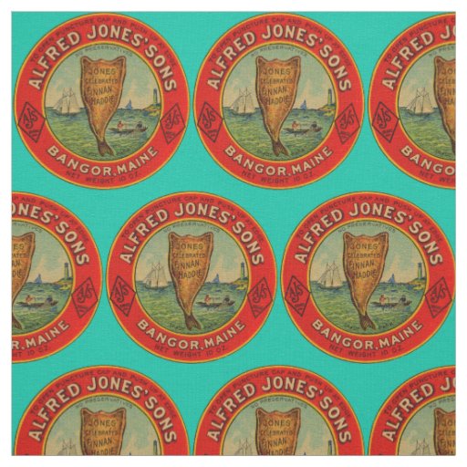 circa 1900 Alfred Jones Sons Finnan Haddie label Fabric