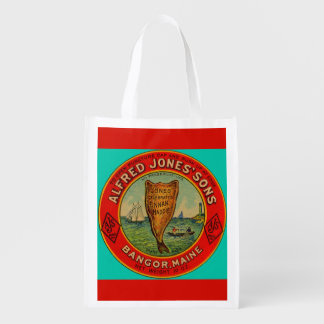 circa 1900 Alfred Jones Sons Finnan Haddie label Reusable Grocery Bag