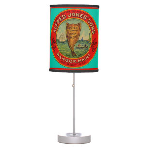 circa 1900 Alfred Jones Sons Finnan Haddie label Table Lamp