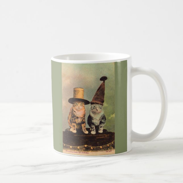 circa 1900 cats in hats RPPC Coffee Mug (Right)