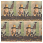 circa 1900 cats in hats RPPC Fabric