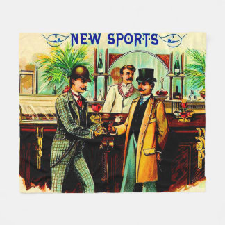 circa 1900 New Sports cigar box label print Fleece Blanket