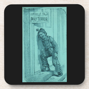 circa 1900 Office of the Daily Terror Beverage Coaster