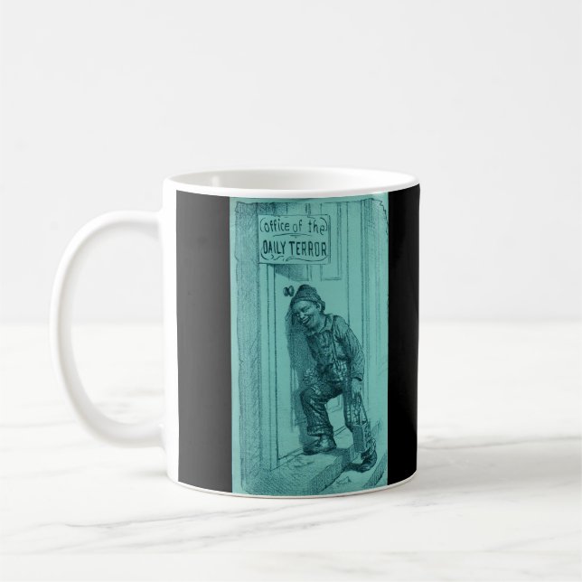 circa 1900 Office of the Daily Terror Coffee Mug (Left)