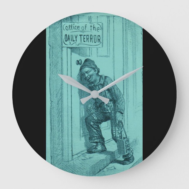 circa 1900 Office of the Daily Terror Large Clock (Front)