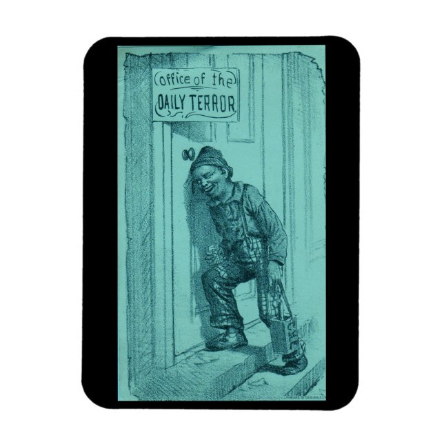 circa 1900 Office of the Daily Terror Magnet (Vertical)