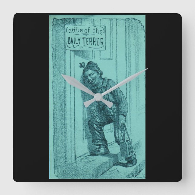 circa 1900 Office of the Daily Terror Square Wall Clock (Front)