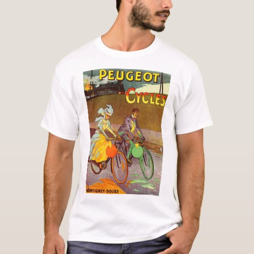 circa 1900 Peugeot bicycles ad T_Shirt