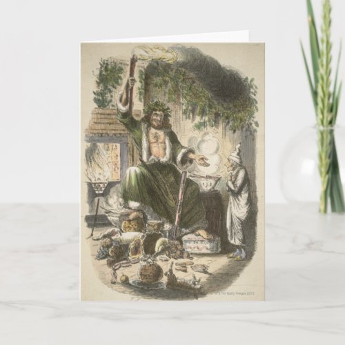 Circa 1900 The Ghost of Christmas Present Holiday Card