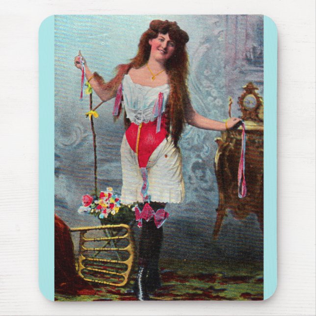 circa 1905 loose woman RPPC no. 2 Mouse Pad (Front)