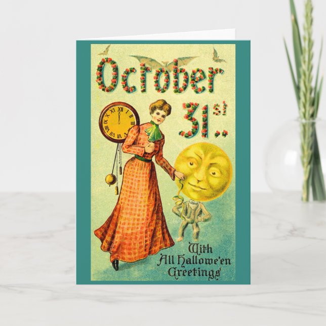  circa 1905 October 31 with Halloween Greetings Card (Front)