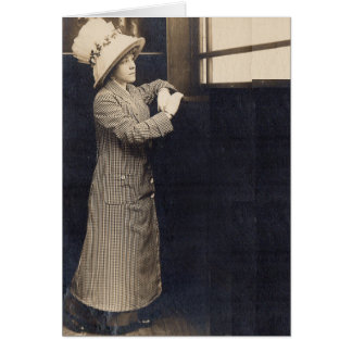 circa 1906 woman in big hat RPPC