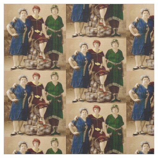 circa 1910 Atlantic City bathing beauties print Fabric