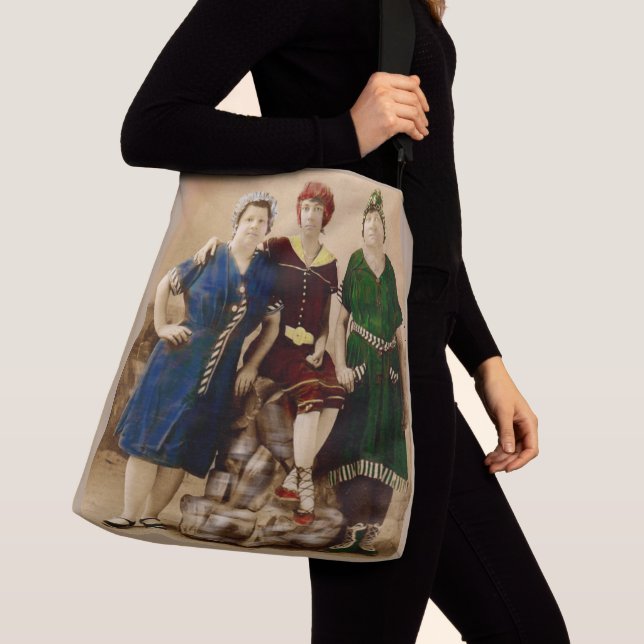 circa 1910 Atlantic City bathing beauties RPPC Crossbody Bag (Close Up)
