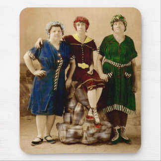 circa 1910 Atlantic City bathing beauties RPPC Mouse Pad