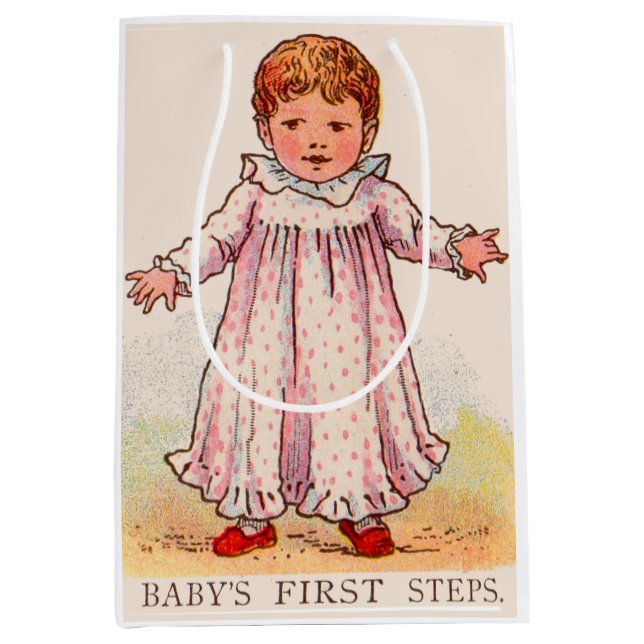 circa 1910 Baby’s First Steps print Medium Gift Bag (Front)