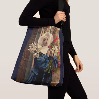 circa 1910 blue nun crossbody bag