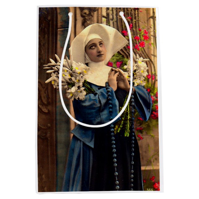 circa 1910 blue nun medium gift bag (Front)