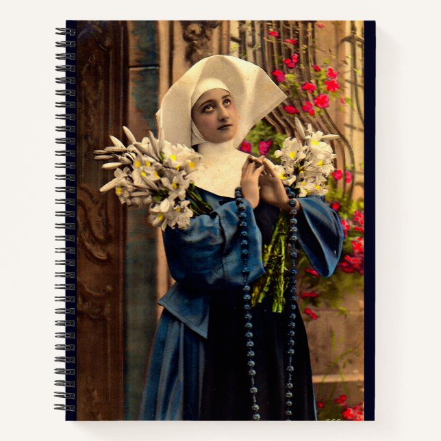 circa 1910 blue nun notebook (Front)