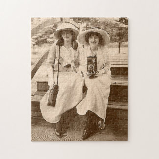 circa 1910 camera girls jigsaw puzzle