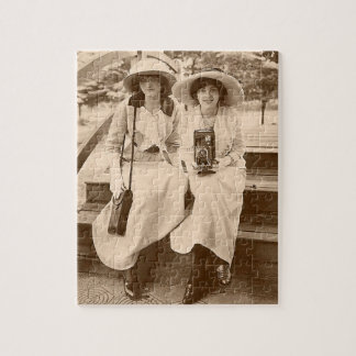 circa 1910 camera girls jigsaw puzzle