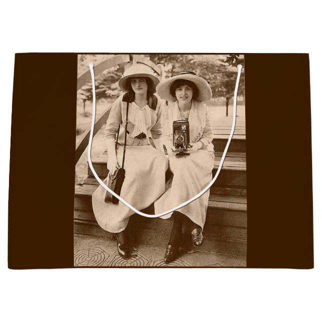 circa 1910 camera girls large gift bag (Front)