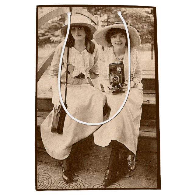 circa 1910 camera girls medium gift bag (Front)