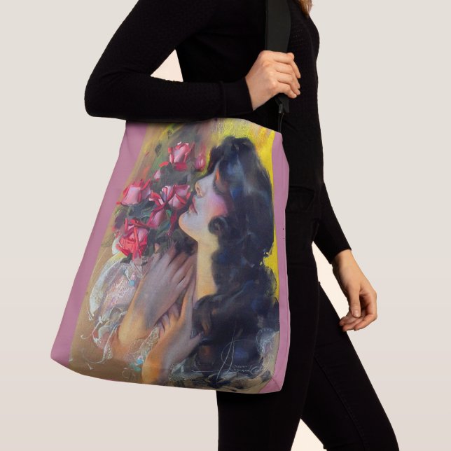 circa 1910 dream of roses crossbody bag (Close Up)