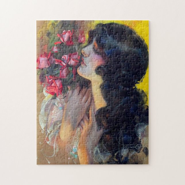 circa 1910 dream of roses jigsaw puzzle (Vertical)