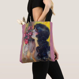 circa 1910 dream of roses tote bag