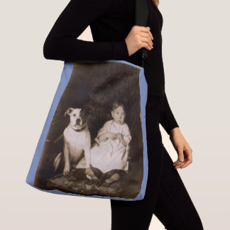 circa 1910 pitbull and baby RPPC Crossbody Bag