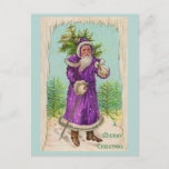 circa 1910 Santa Claus in purple robe Postcard