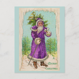 circa 1910 Santa Claus in purple robe Postcard