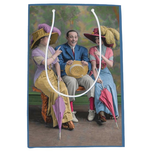 circa 1910 vaudeville performers print medium gift bag (Front)