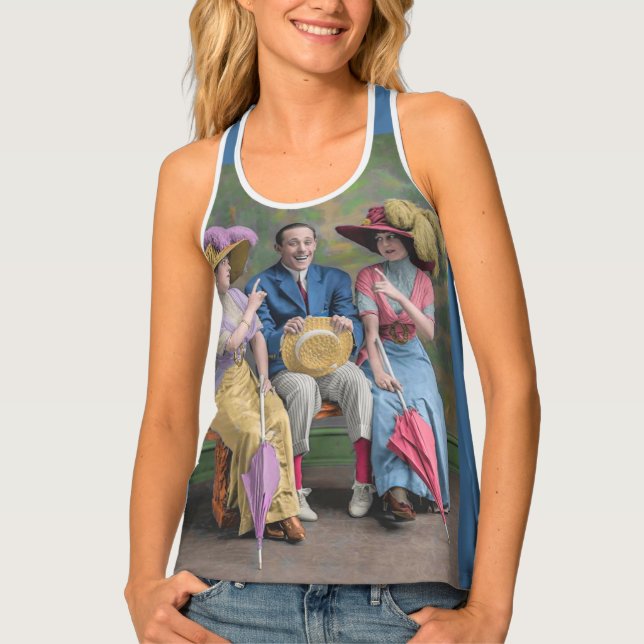 circa 1910 vaudeville performers print tank top (Front)