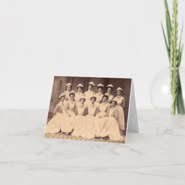 circa 1914 nursing school graduates card (Front)