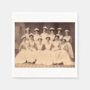circa 1914 nursing school graduates paper napkins