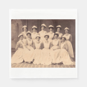 circa 1914 nursing school graduates paper napkins