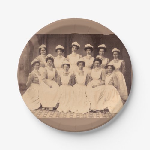 circa 1914 nursing school graduates paper plates