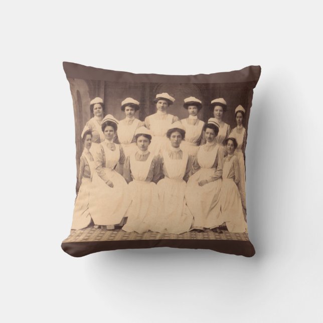 circa 1914 nursing school graduates throw pillow (Front)