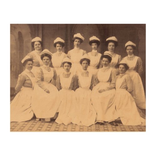 circa 1914 nursing school graduates wood wall art