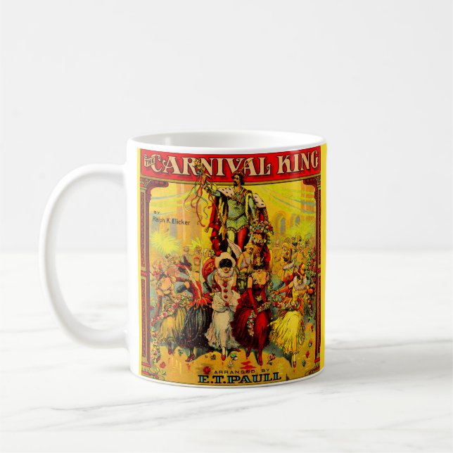circa 1915 sheet music The Carnival King Coffee Mug (Left)