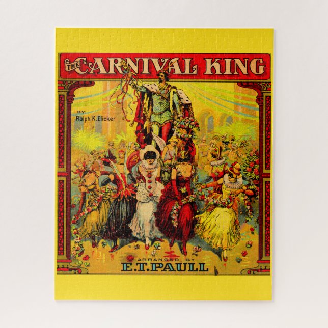 circa 1915 sheet music The Carnival King Jigsaw Puzzle (Vertical)